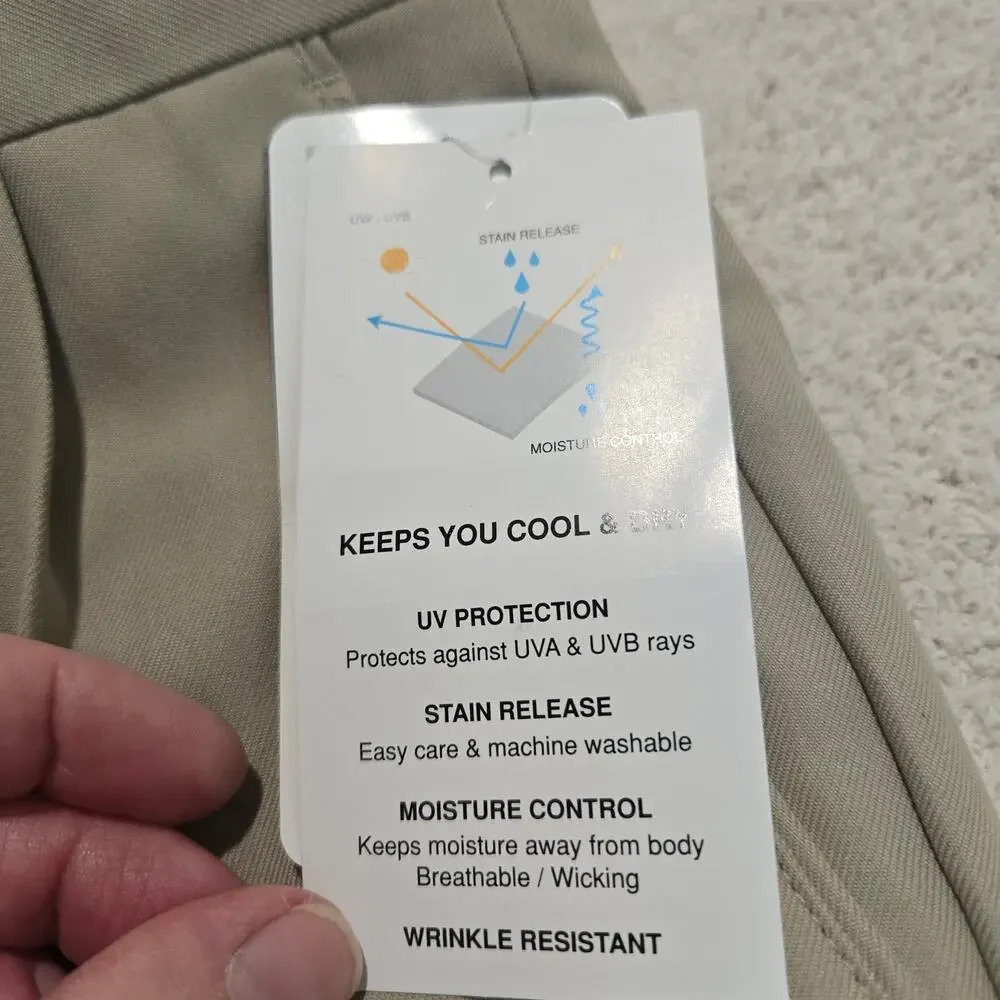 PGA Tour Khaki Golf Pants Men's 38x30 NWT Pleated Cuffed - Picture 5 of 16
